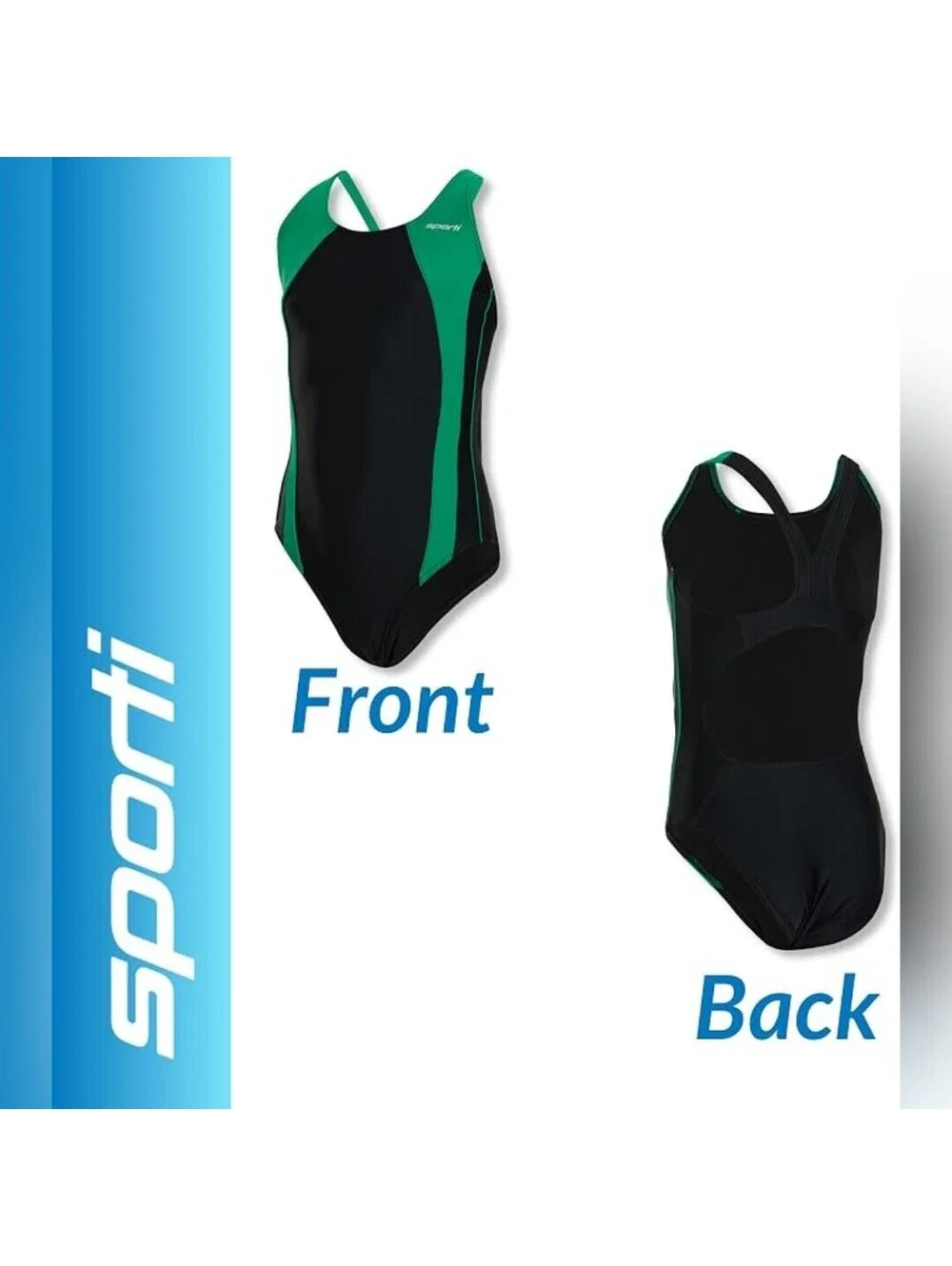 NWT Sporti Girls One Piece Moderate Coverage Fully Lined Swimsuit, 26 (10-12 yr)